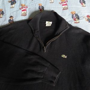 Lacoste 3/4 Zip Sweater Cardigan Pullover Men's size 8 3XL
